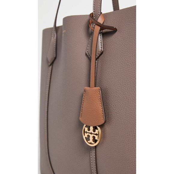 Tory Burch Perry Large Leather Tote – Clam Shell - Picture 4 of 9